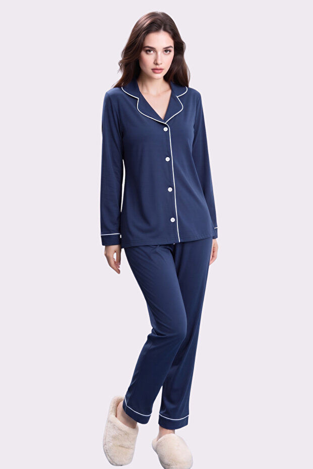 Women's Boxed & Long Sleeve Modal Pajama Set - Soft Breathable Fabric