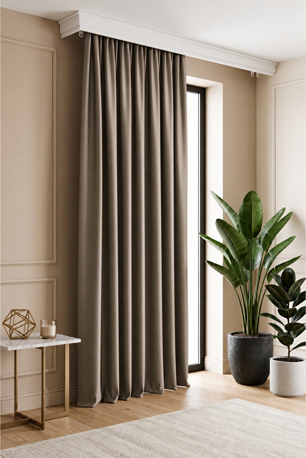 Blackout Background Curtain Light-Proof Blackout Sunshade Curtain One Piece