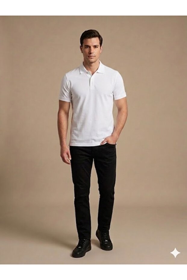 Men's Polo Neck Basic T-Shirt 1830