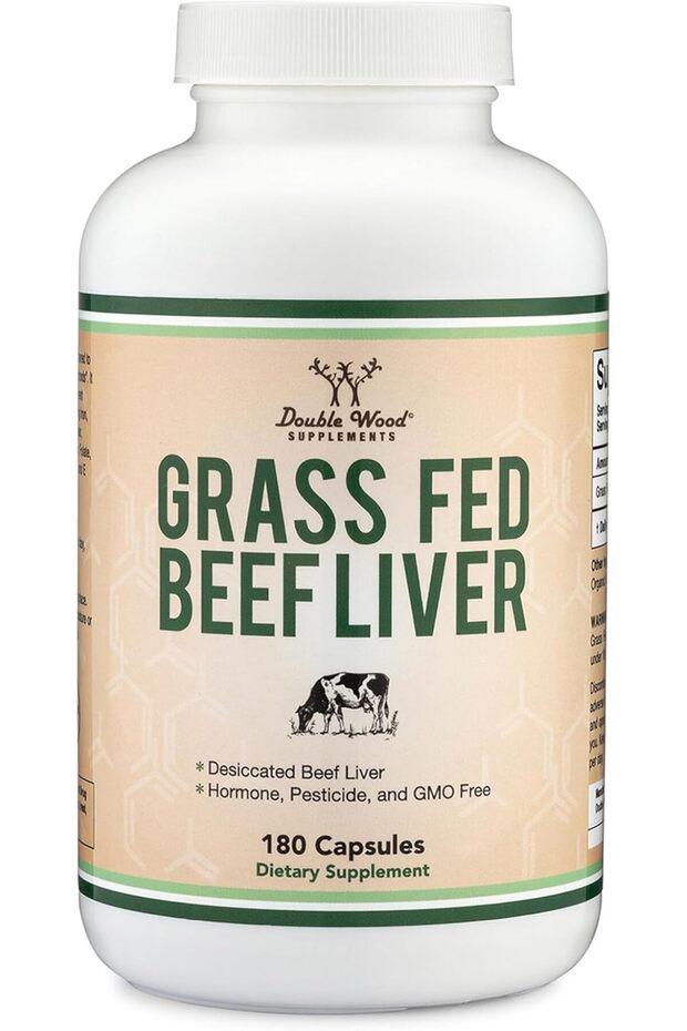 Beef Liver Capsules (1,000mg Grass Fed, Desiccated, 180 Capsules) for Digestion, Immune Health, Energy, Wellness