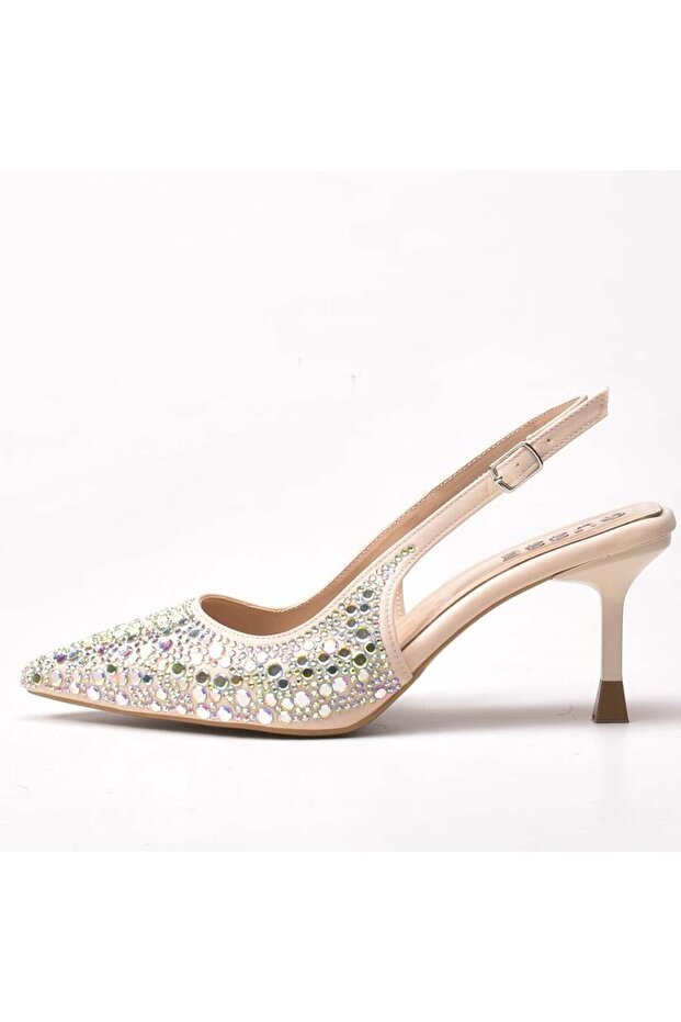 Sutton Women's Evening Dress Stone-Studded Stiletto Shoes
