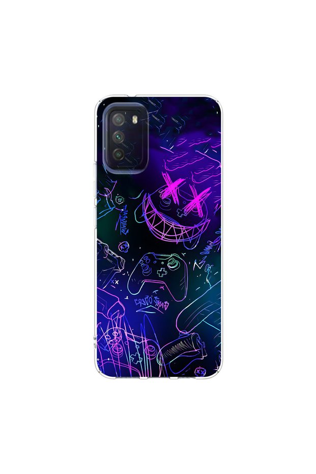 Poco M3 Compatible Graffiti 4 Design Transparent Case