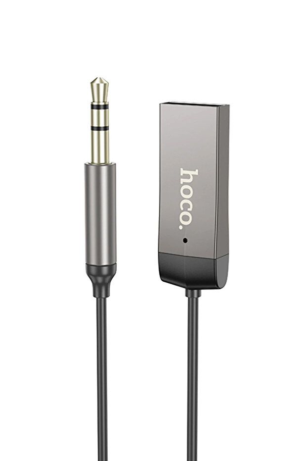 كابل E78 Plug and Play Aux مرن مقاس 3.5 ملم مع جهاز استقبال BT - رمادي