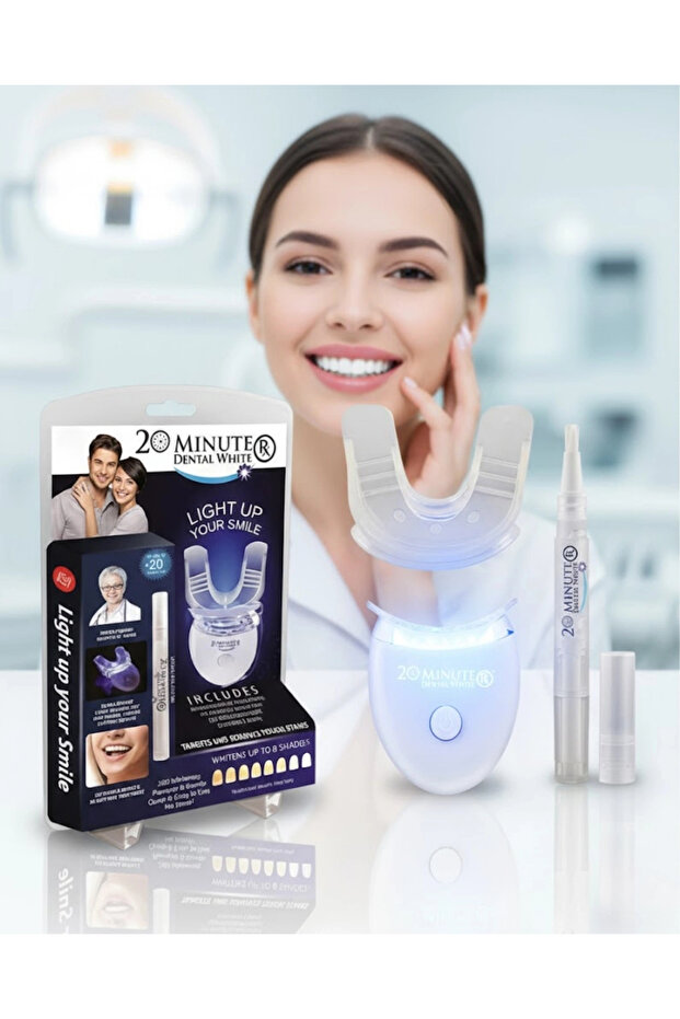 مجموعة تلميع الأسنان LED مع قلم التبييض