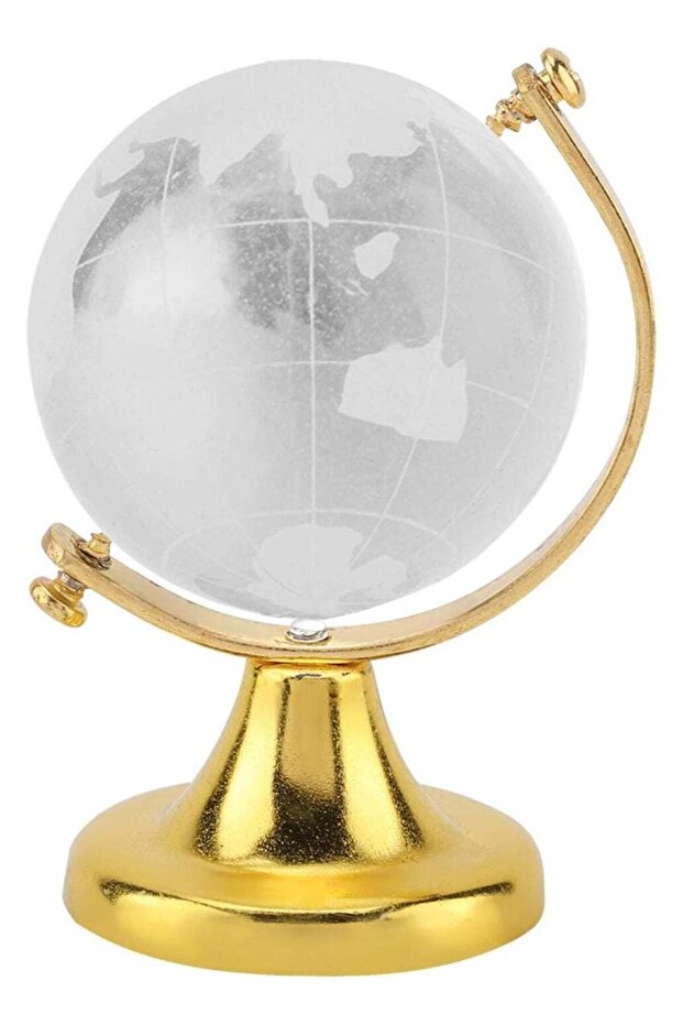 Crystal Globe, Crystal Ball Glass Sphere Display Globe, World Map Crystal Glass Ball, Small Globes, Round Globe Earth for Home Office Decor Ornaments Gift Craft