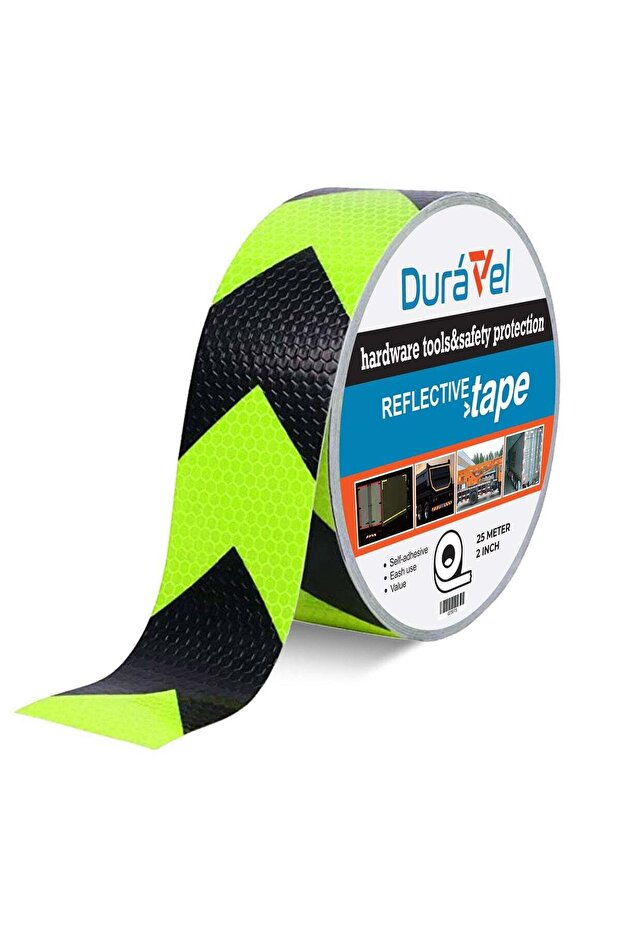 Reflective Safety Warning Tape, Chevron Pattern, High Visibility