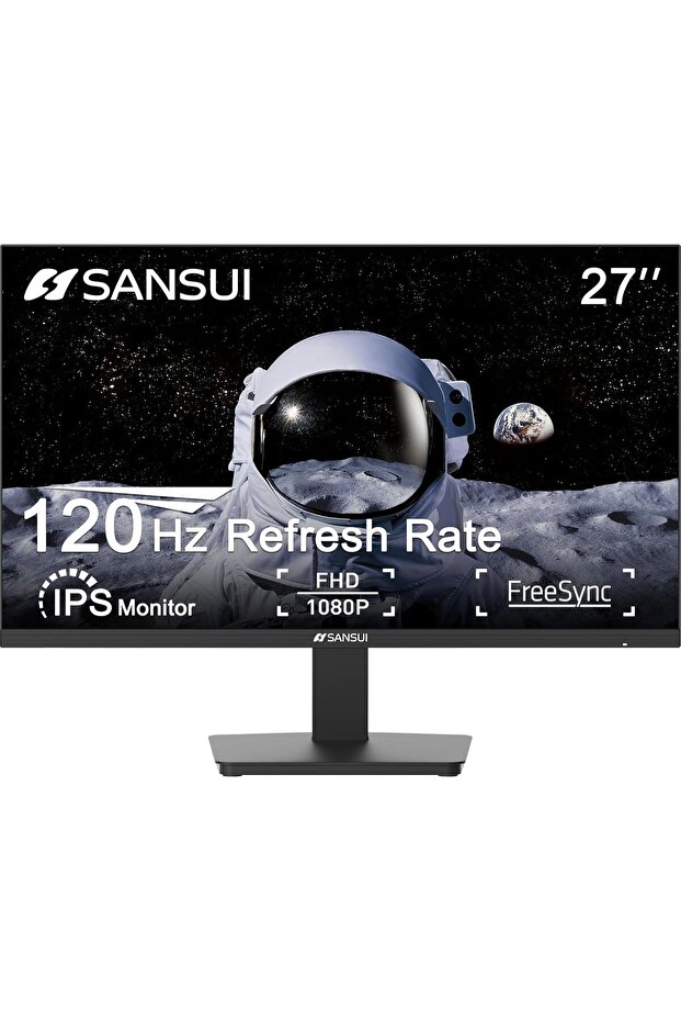 27 Inch Monitor, IPS 100Hz Computer Monitor Full HD 1920 x 1080P with HDMI VGA Interface Eye Care Frameless 100 x 100mm VESA (ES-27X3AL, HDMI Cable Included)