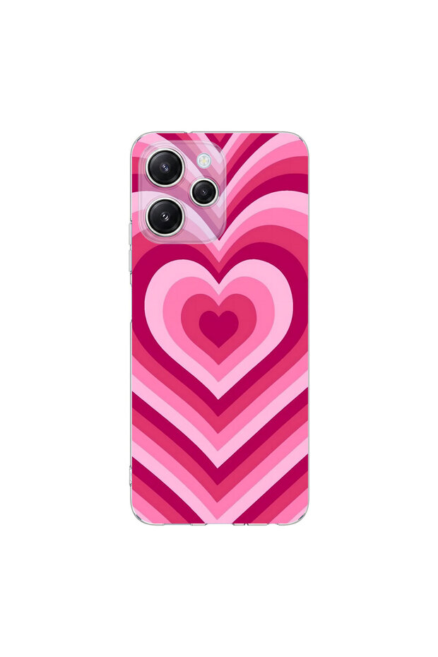 حافظة شفافة متوافقة مع Redmi 12 بتصميم Heart 1