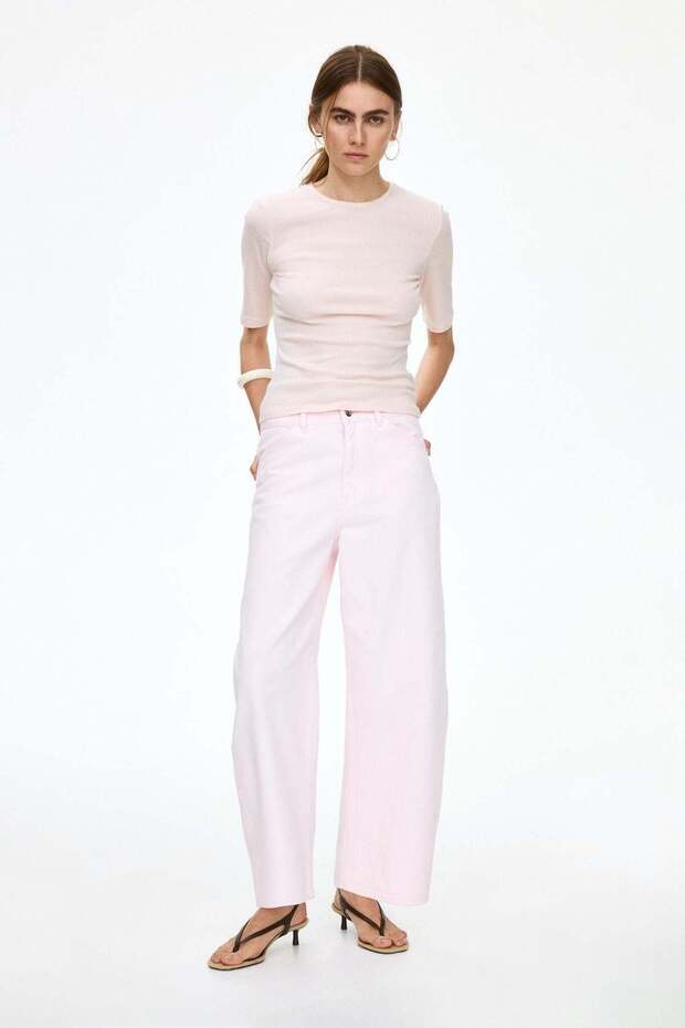 Pointelle jersey T-shirt