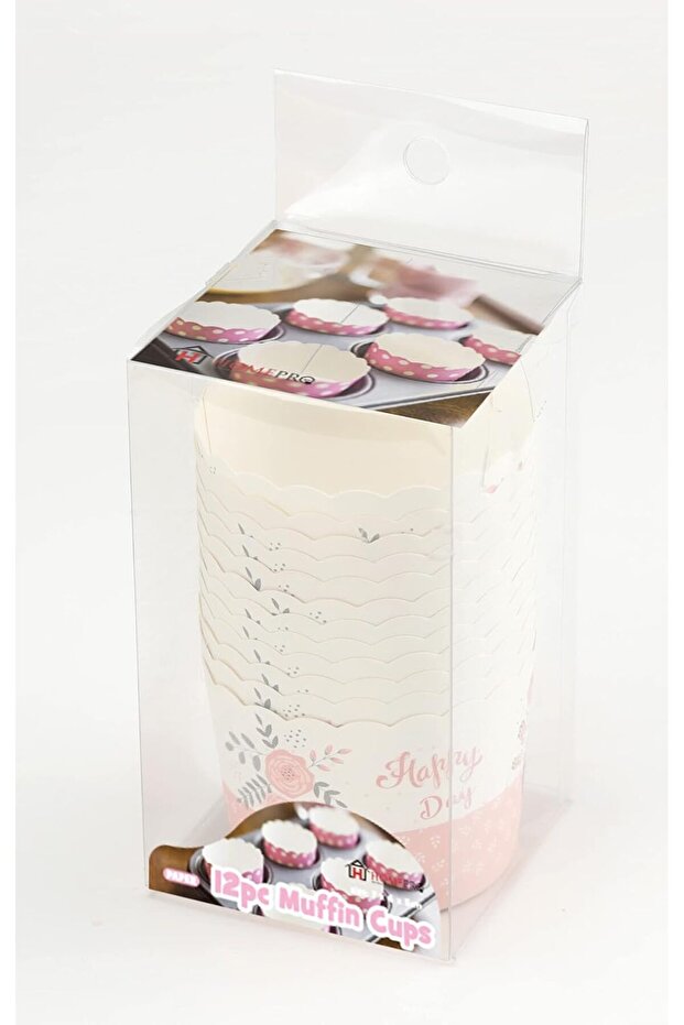 Home Pro 12-Pcs Disposable Multicolor Baking Paper Muffin Cups, Model 5203