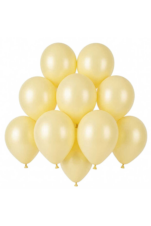 Ivory Color Latex Pastel Balloon (13 cm) - 10 Pieces