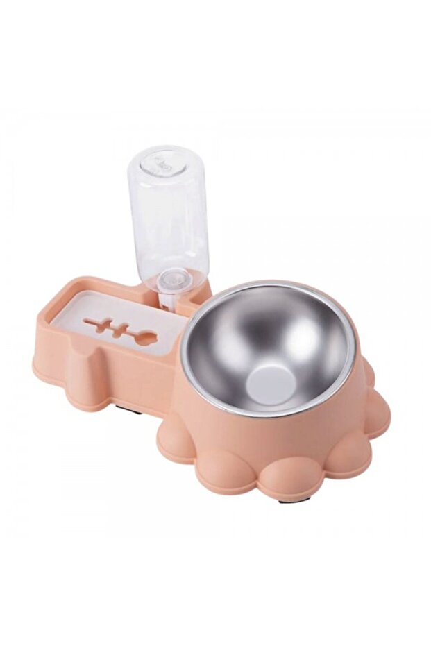 Automatic Dual Pet Feeder & Water Dispenser (32×20.8×9.2 cm) – Pink