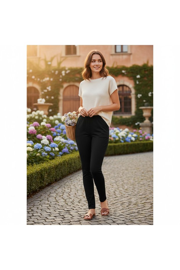 Women's Cotton Comfort Jeggings - Navy & Black