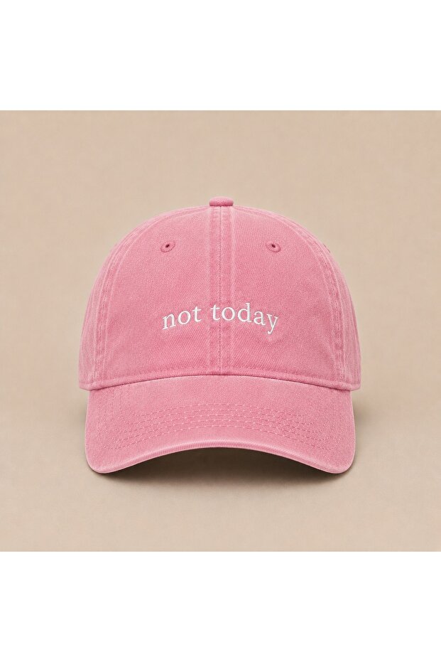 Custom Design Embroidery: Minimal "Not Today" (Not Today) Embroidered with Premium Thread That Won'T Fade or Come Apart.
