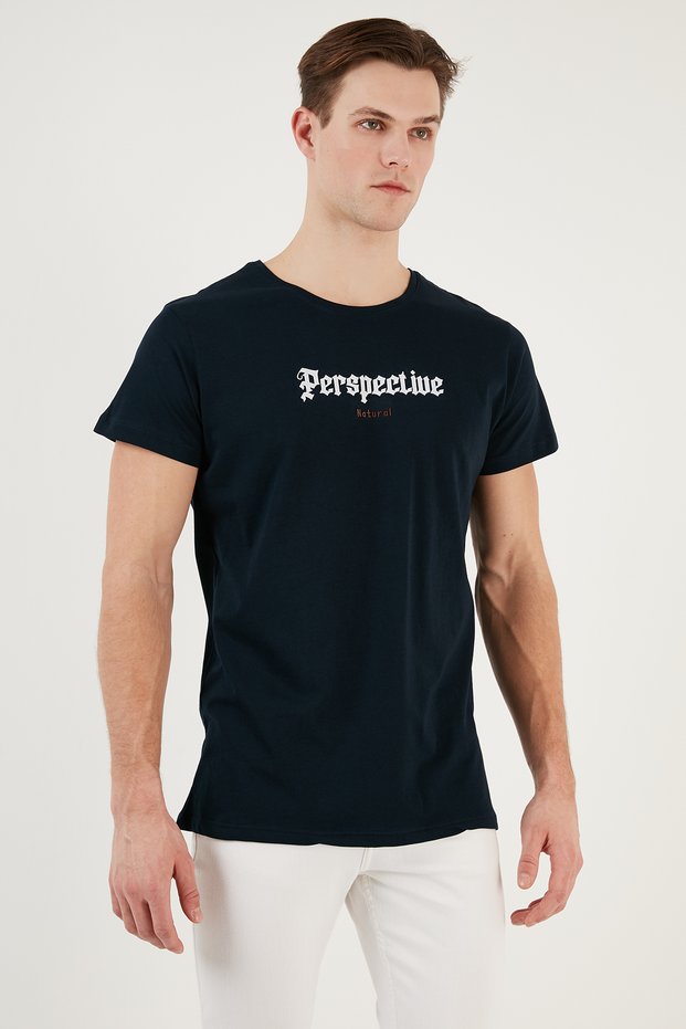 Cotton Slim Fit Crew Neck T Shirt Men's T SHIRT 541 PERSPECTIVE