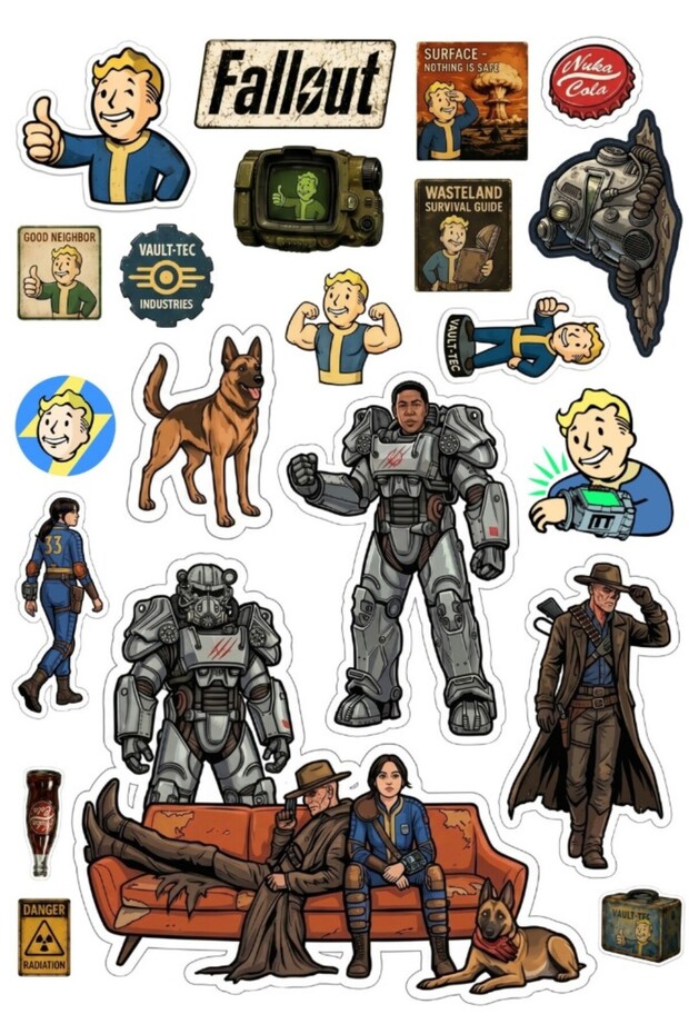 Fallout Sticker Set 21 Pieces