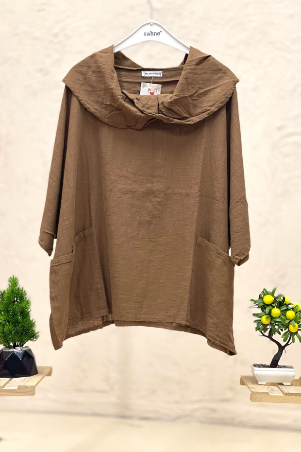 Degaje imported linen blouse with pockets