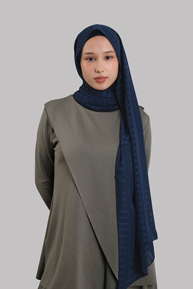 Laci Practical Ready-To-Wear Shawl Patterned Chiffon Hijab Bonnet 2415_02