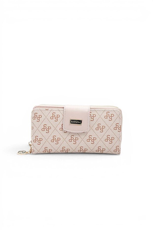 Pink - Powder Monogram Women's Wallet and Card Holder Sp928