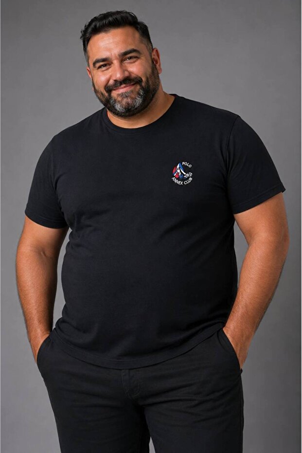 Large Size Cotton Comfortable Fit Daily Use Crew Neck Men's T-Shirt