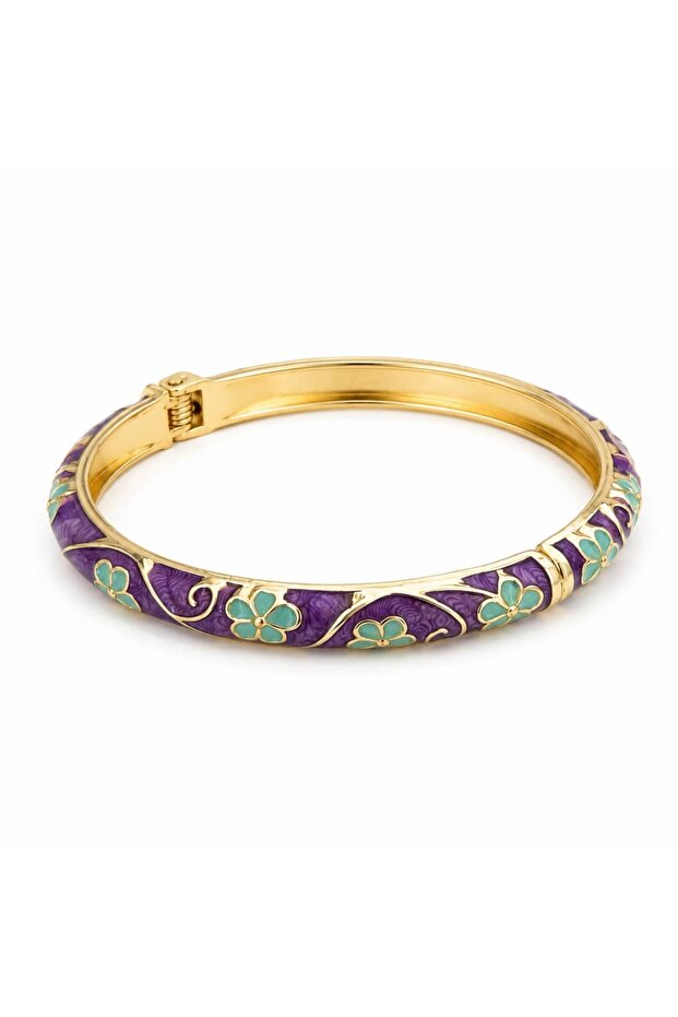 Special Series Enamel Flower Bracelet - Purple