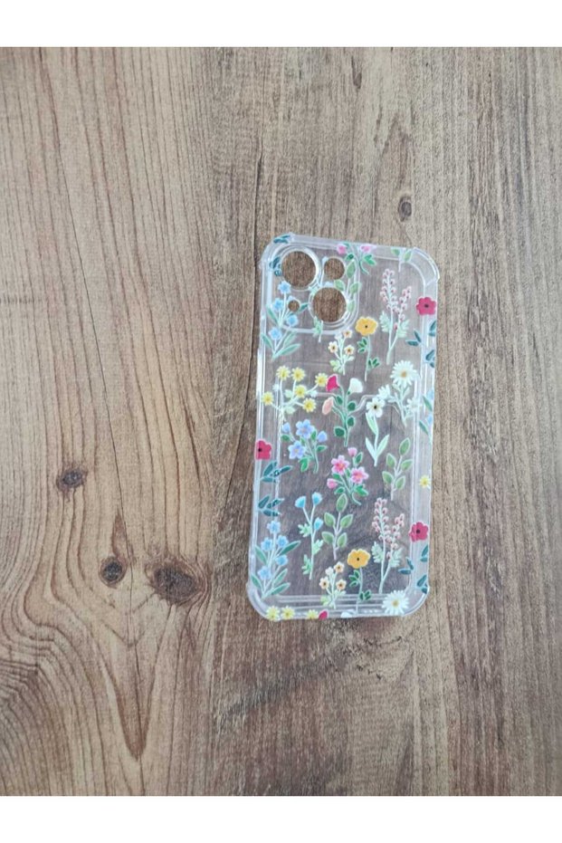 iPhone 13-14 Vine Flower Printed Silicone Phone Case with Card Holder