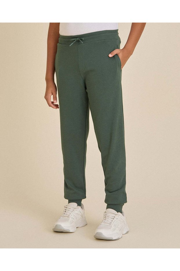Senior Boys Green & Beige Jogger Pants (Pack Of 2)