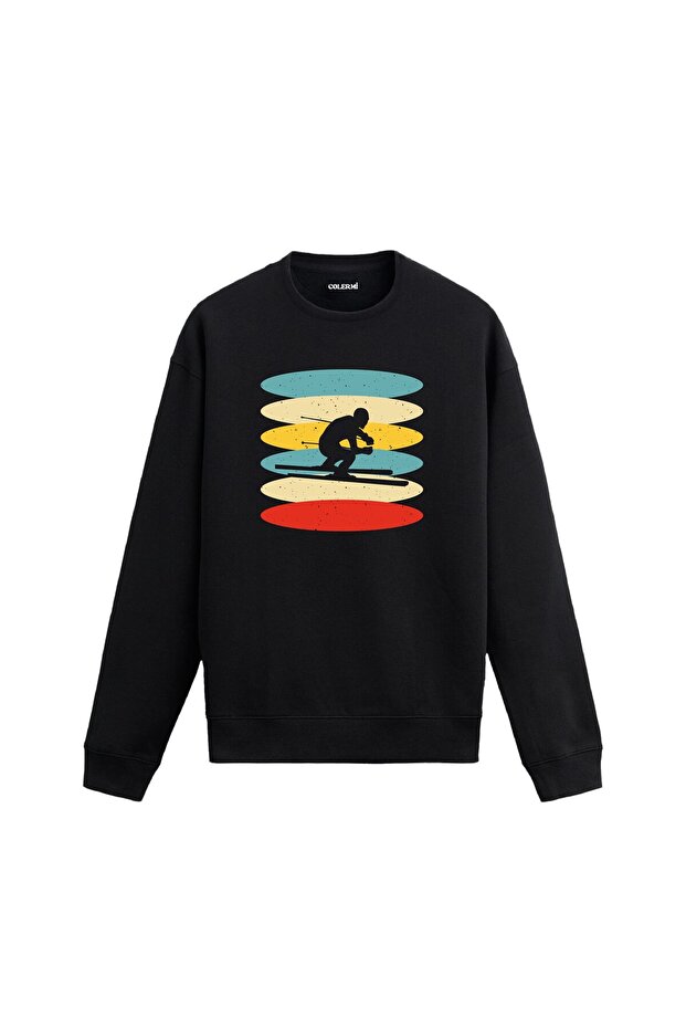 Retro Surfer Printed Sweatshirt