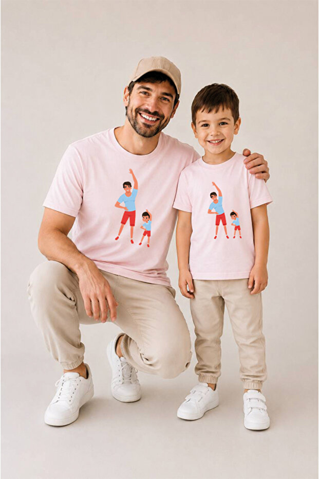 Father Son Combination Sold as a Single Item 100% Cotton Oversize T-Shirt Father's Day Gift