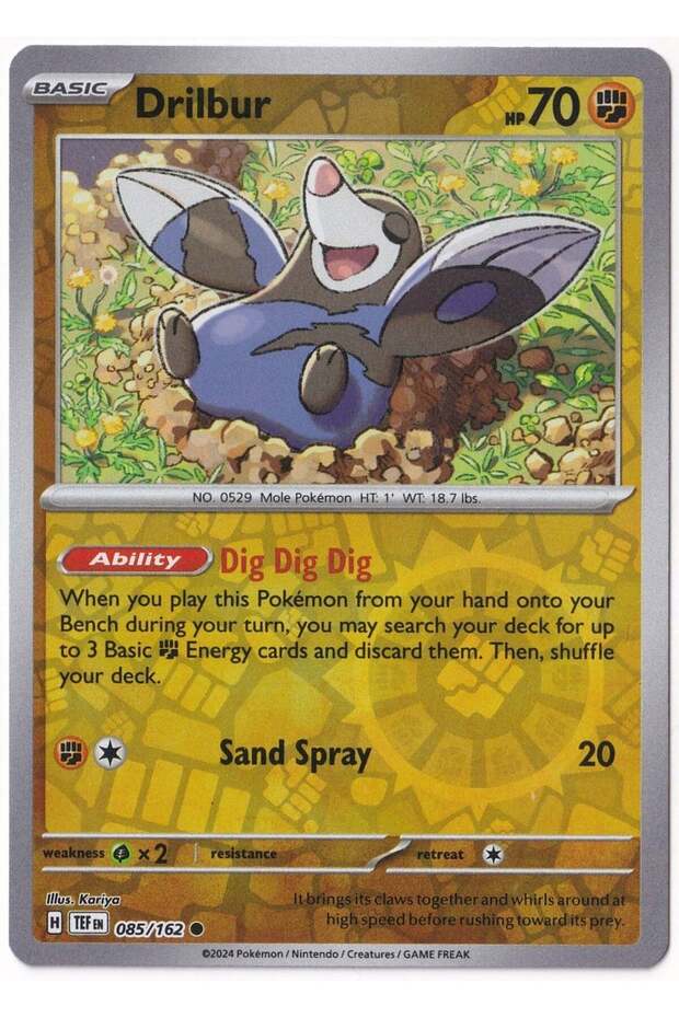 Drilbur [Reverse Holo] 085/162 - Temporal Forces - Card (Mint)