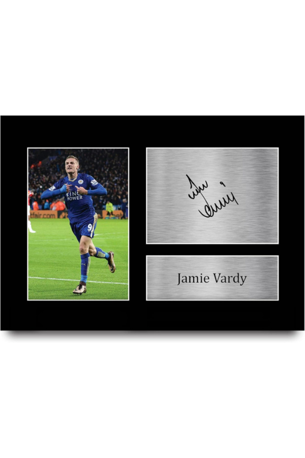 A4 Jamie Vardy Leicester City Gifts Printed Signed Autograph Picture for Football Fans and Supporters