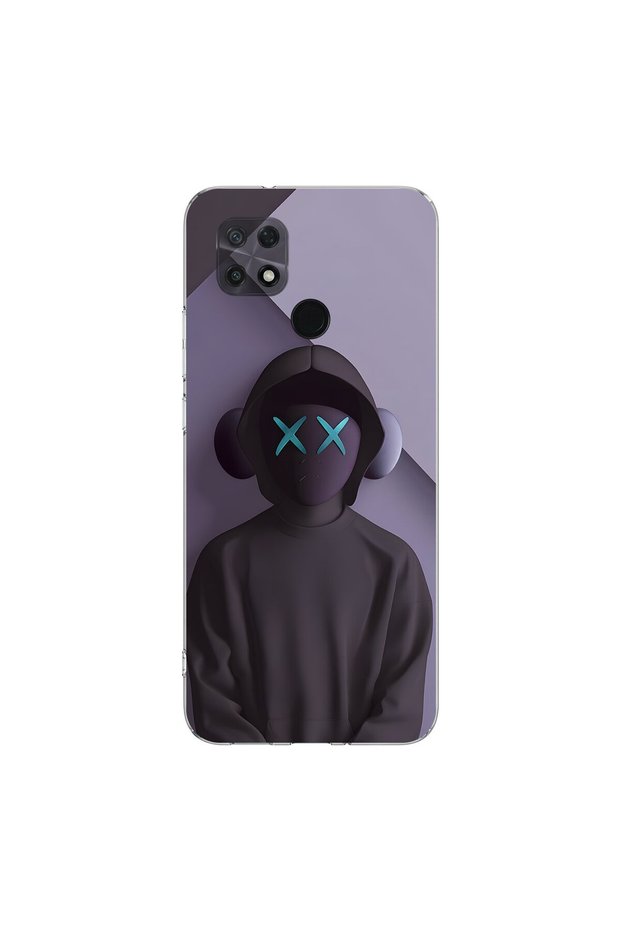 Poco C40 Compatible No Face 2 Design Transparent Case