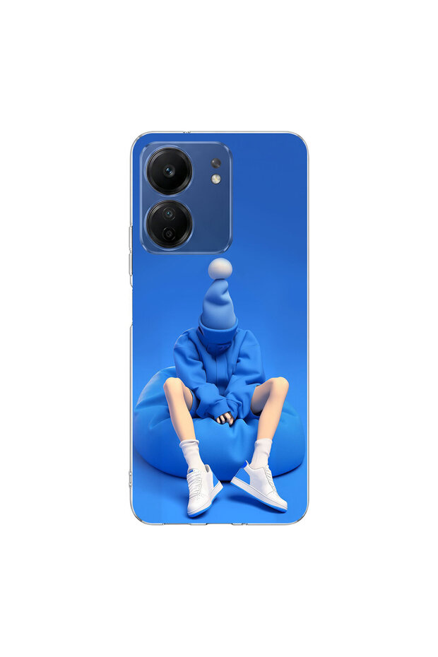 Poco C65 Compatible No Face 5 Design Transparent Case