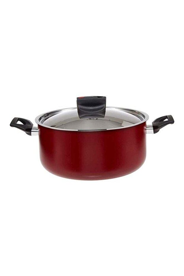 Safecook Non-Stick Covered Casserole Red 24cm