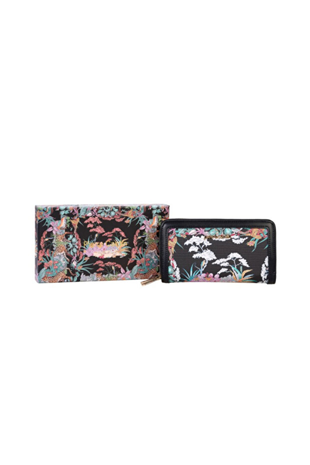 ecological leather wallet with pattern
