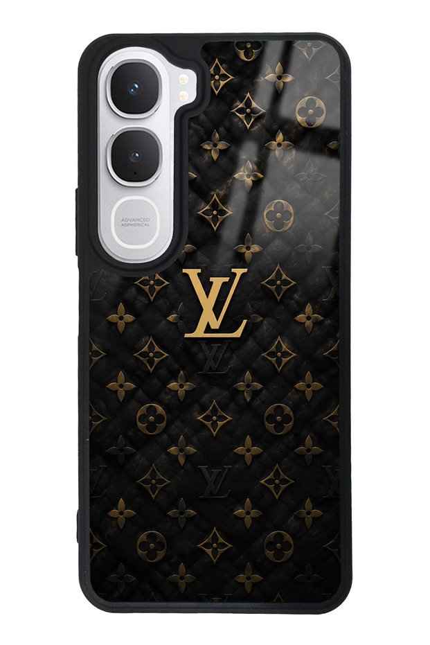 Vivo Y31 Black Gold Lv Design Glossy Phone Case