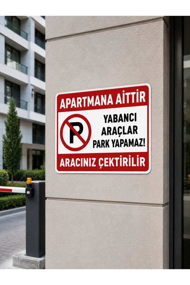 Apartment Residents Only No Parking Sign 25X35 cm Dekota Pvc Warning Sign