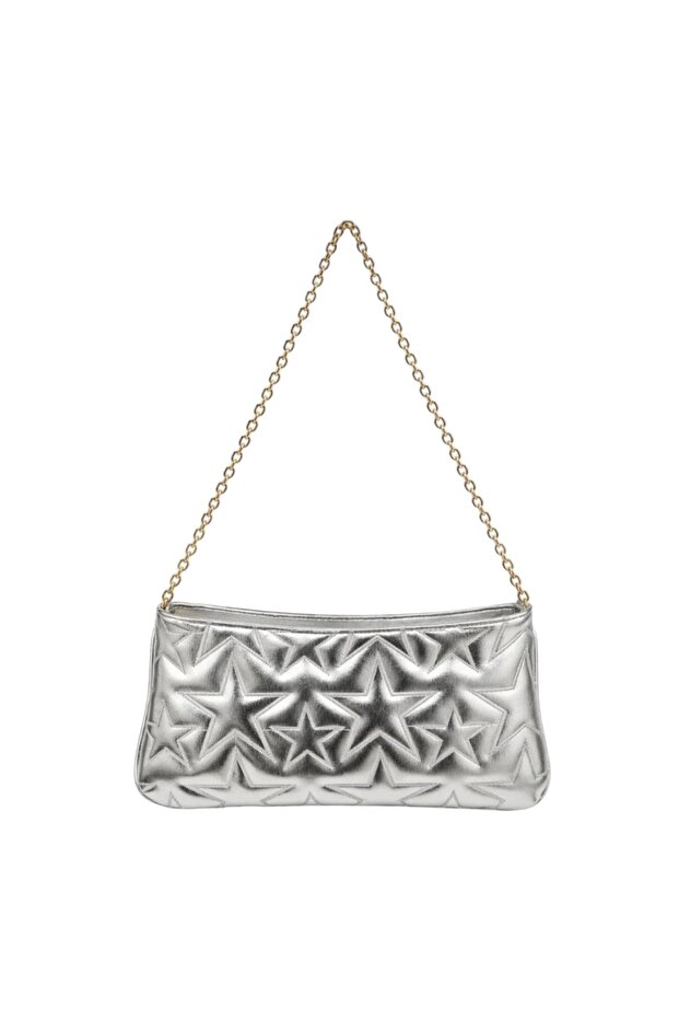 Star Quilted Patterned Chain Strap Women's Shoulder and Shoulder Bag