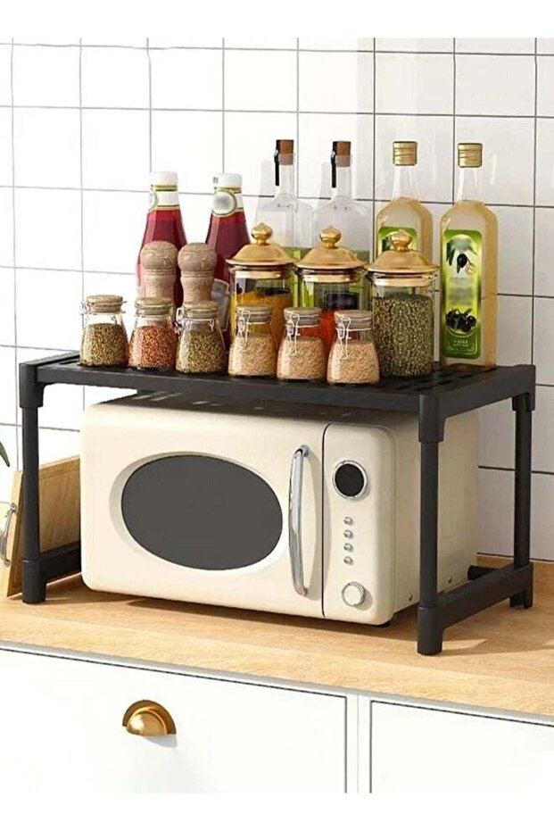 Kitchen Storage Rack, Multifunctional Microwave Rack, Countertop Organizer with Non-Slip Feet
