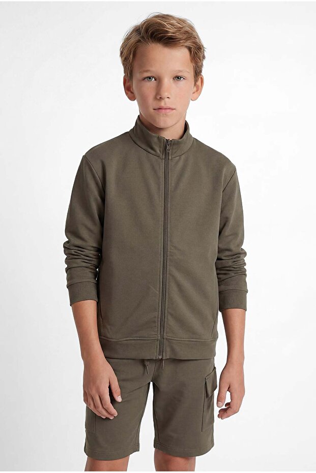 Boy's Zippered Sweatshirt
