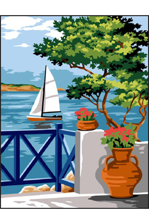 Goblen 40X50Cm - 153.1467 White Sailboat