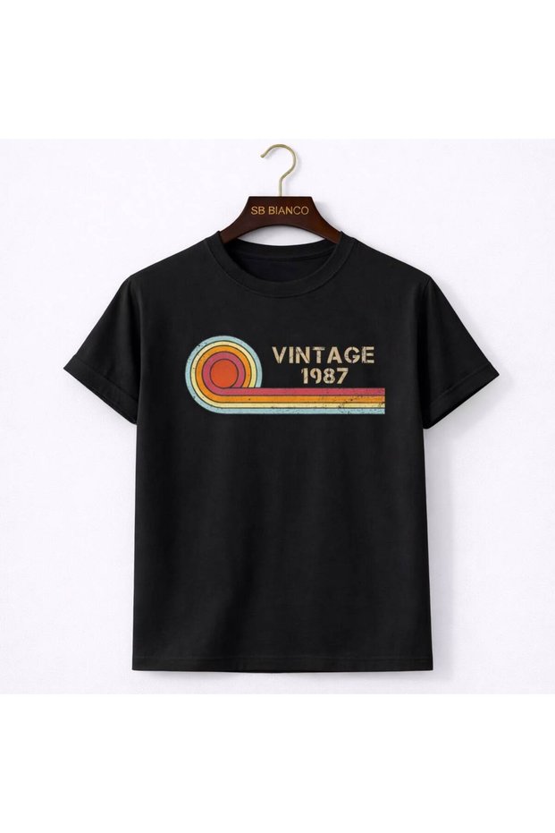 Vintage 1987 Retro Printed Oversize Unisex T-Shirt | Nostalgic Collection Design