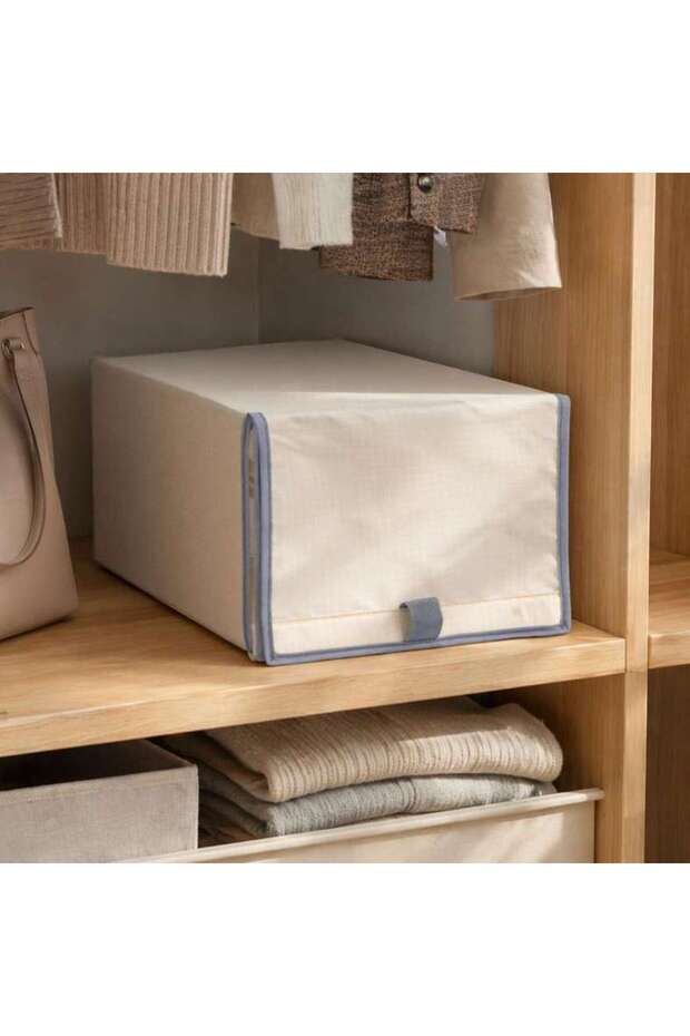 Avria Foldable Shoe Box 23x34x19cm - Beige