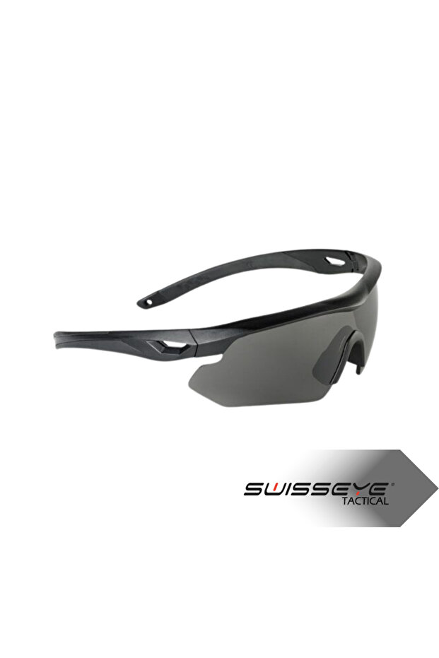Swisseye Nighthawk 40291 Tactical Goggles with 3 Lens Compatible with Headset