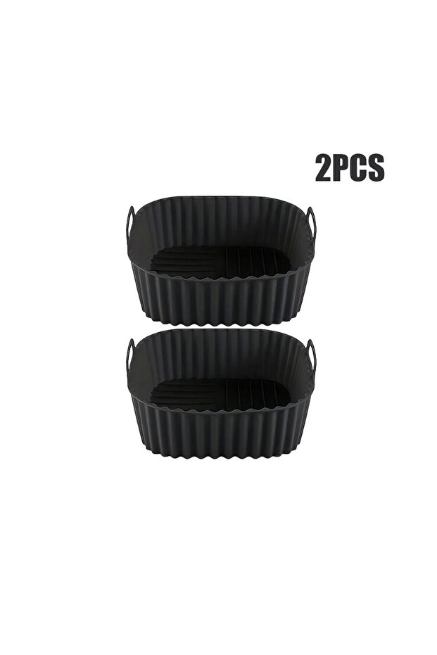 2PCS 1-3PCS Silicone Air Fryer Liners Reusable Non-Stick and Easy Clean BBQ Tools Oven Microwave Saf