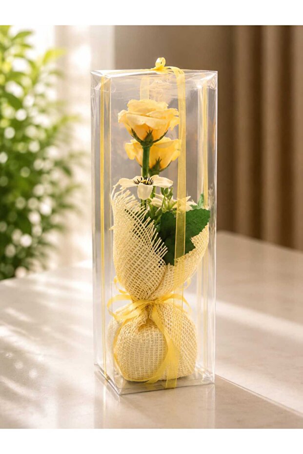 Decorative Yellow Artificial Rose
