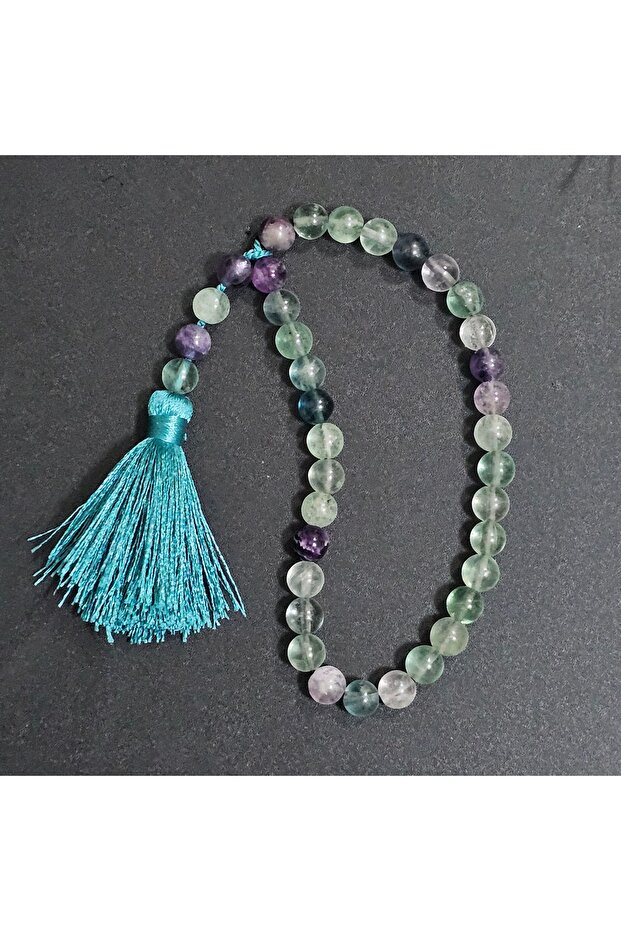 Premium Natural stone Fluorite Islamic prayer beads Tasbih Misbaha ,33 Tasbih count