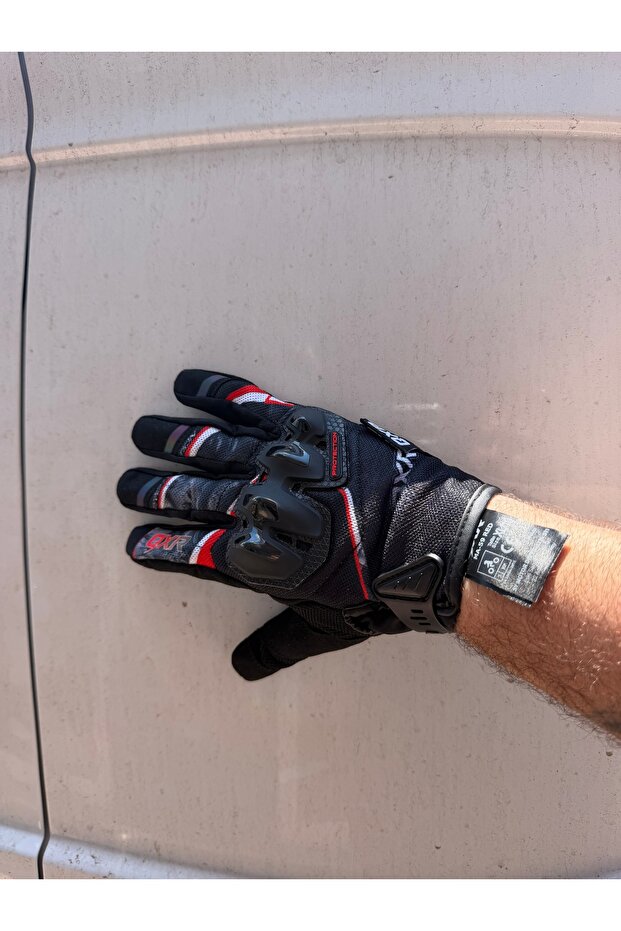 Motorcycle Gloves Professional Qxr Red