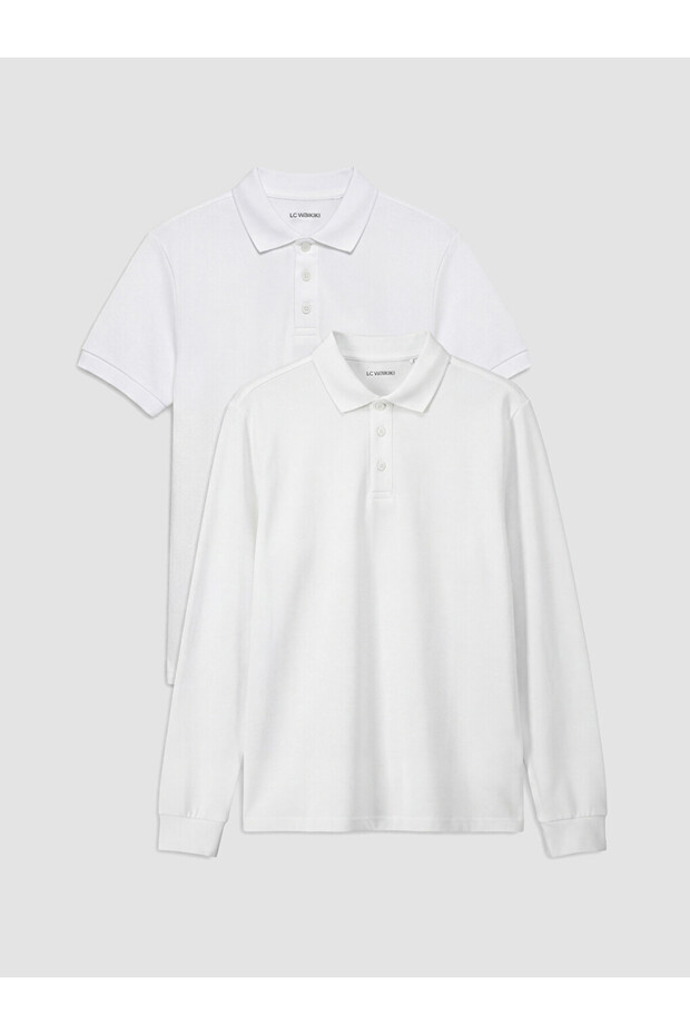 Quality Pieces from Çelebi Store Devrik Roba Collar Girl's 2-Piece Pique T-Shirt