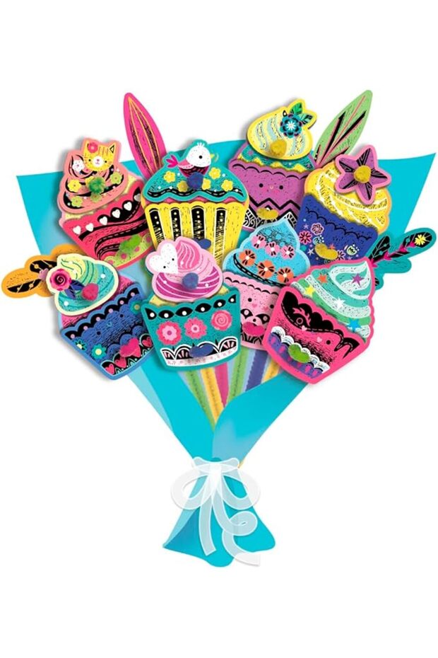 Scratch Bouquet Kit Cupcake | DIY Bouquet, Ages 3+